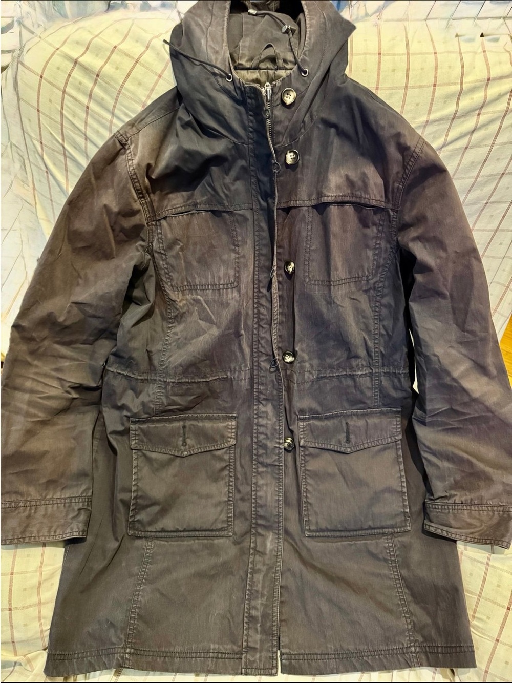 Navy Utility Parka lightweight Eddie Bauer jacket XL